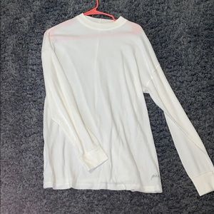 PINK white long sleeve under shirt small